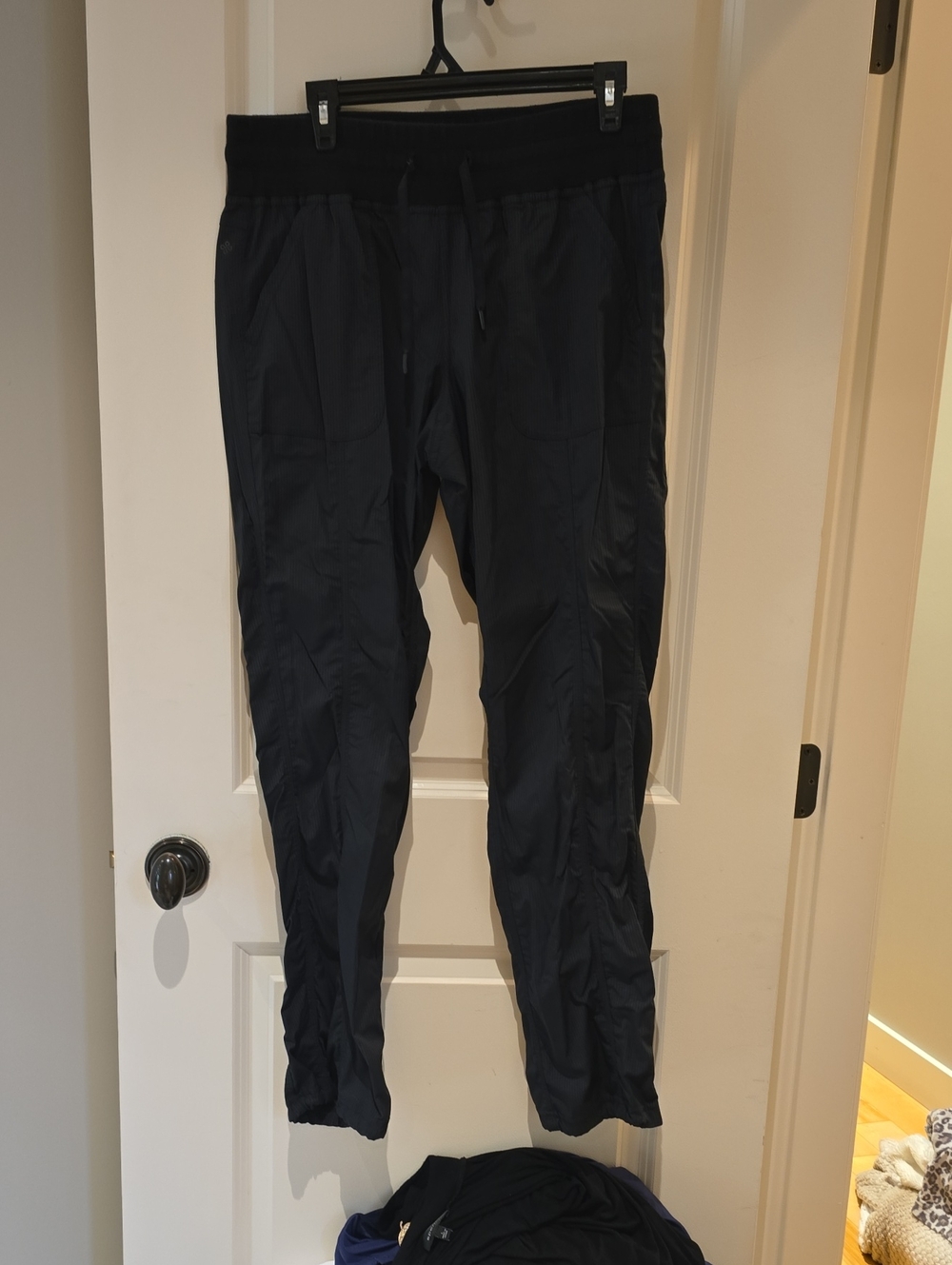 Ladies Black Performance Jogger Pants with Drawstring Waist